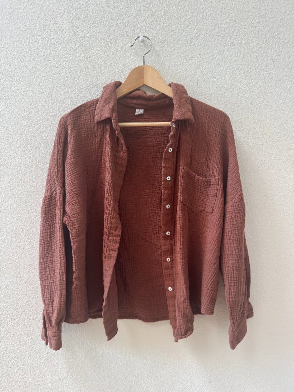 Brown Linen Button Down